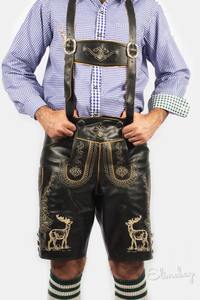 Prince allemand et autrichien hommes bavarois marron Oktoberfest Lederhosen Shorts Design personnalisé dernier pantalon allemand EB-0004 - Product Image 4