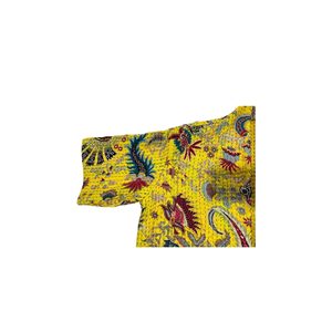 Chaqueta de Verano Multicolor Ecológica Kanta, Chaqueta de Manga Corta con Diseño Paisley Hecha a Mano - Product Image 4