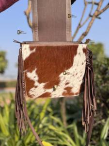 Sac à main en cuir sculpté à la main de style occidental, franges en cuir de vache, fourrure bohème vintage, sac à bandoulière fait à la main, sacs élégants - Product Image 6