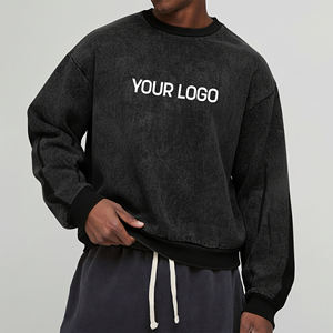 Sudadera con Cierre de Cremallera para Hombre, Estilo Vintage, 100% Algodón Francés, Personalizada con Estampado, Bordada, Lavada al Ácido, Desgastada - Product Image 4