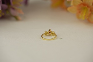 Bague de fiançailles et de mariage pour femme en diamant de laboratoire de qualité supérieure, taille baguette et poire, VS1, certifiée IGI, or, or rose, argent, tendance - Product Image 3