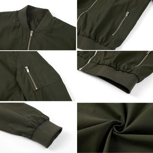 Chaqueta Bomber Ligera de Tejido Softshell, Chaqueta Bomber Informal de Otoño con Cierre de Cremallera, Gran Venta - Product Image 6