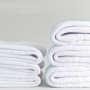 Venta al por mayor transpirable logotipo personalizado 100% algodón diseñador blanco negro hombres secado rápido equipo hombres tejido correr calcetines atléticos - Product Image 5