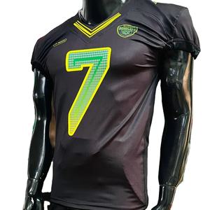 Maillot de football américain maillot de fan sublimation parent matériel de broderie en sergé grande taille personnalisé usine pakistan photo réelle - Product Image 1