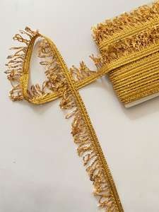 Décoration d'intérieur en gros, franges de rideau en tissu métallique 100% polyester, pompons pour vêtements, offres - Product Image 3