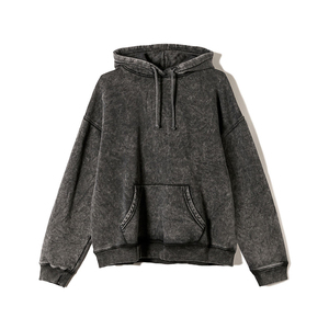 Sweat-shirts à capuche pour femmes de haute qualité, lavage à l'acide, logo personnalisé, couleur unie, hiver, 100% coton, respirant, sweat-shirts pour femmes - Product Image 6