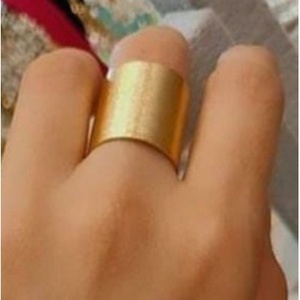 Vintage <b>Statement</b> Brass <b>Ring</b> Fashionable 18K Gold Plated Trendy Owl & Cross Inlay Gift Gemstone <b>Rings</b> - Product Image 6