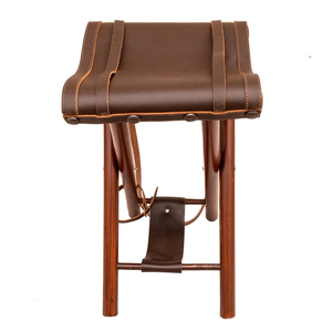 เก้าอี้สตูลไม้พับได้มีขาตั้งสำหรับตกปลาล่าสัตว์หนังเก้าอี้ล่าสัตว์ - Product Image 2