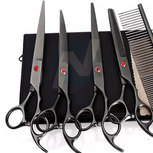 High Quality Luxury <b>Dog</b> Grooming Scissors Sets 440C Stainless Steel Teeth Scissors Black Inch <b>Dog</b> <b>Shears</b> Chargeable Tools - Product Image 2