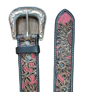 Ceinture Western en cuir véritable de vache, artisanale, durable, haute résistance, robuste, vintage, avec boucle à ardillon en acier, pour l'extérieur - Product Image 2
