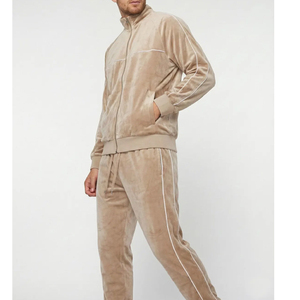 Ensemble de survêtement pour homme en velours, 2 pièces, veste zippée intégrale et pantalon - Product Image 2