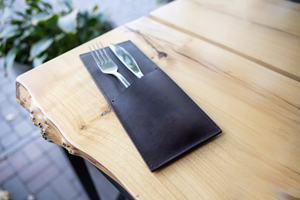 Cubiertos de cuero de lujo respetuosos con el medio ambiente portátil para restaurante, comedor, vajilla Premium, organizador, Rollo, uso fino, LYR-0020 - Product Image 6