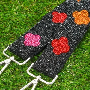   Sangles de guitare brodées à la main avec des perles de couleur et de design Tigars, avec un design de sac à main en forme d'étoile et faites à la main - Product Image 4