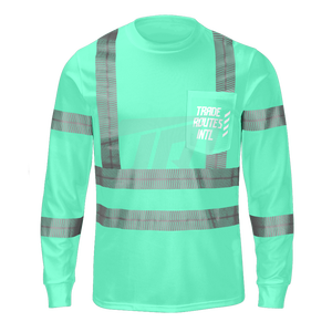 Hi-Vis Reflective Safety Clothing Set Industrial Workwear Crew Neck Bib Button-up <b>Overall</b> <b>Waterproof</b> Polyester Material Crew - Product Image 2
