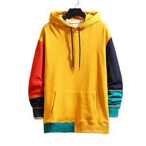 Sudadera con Capucha para Hombre de Alta Calidad al por Mayor, 100% Algodón Felpa, Ajuste Regular de Otoño, Capucha con Cordón y Paneles de Color - Product Image 2