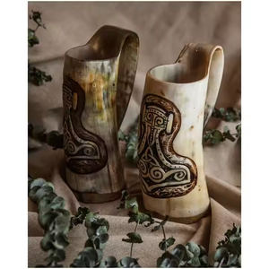 Tazas de cuerno de regalo Pure Buffalo Viking Drinking Horn Mug a precio mayorista para formas de tamaño personalizables con la mejor calidad 2025 - Product Image 1
