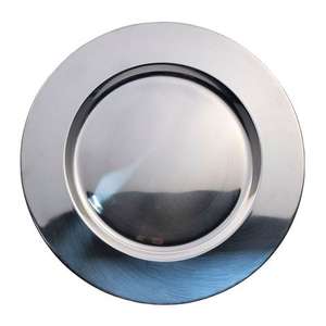 Assiette de service antique au design simple pour hôtel, mariage, table, service de nourriture, utilisation en métal, assiette de service, vaisselle, alimentaire - Product Image 1