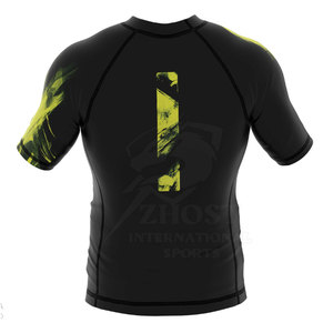 Camisetas de compresión para gimnasio, MMA, BJJ, grappling, entrenamiento, alta elasticidad, absorción de humedad, ropa superior. - Product Image 2