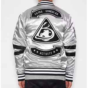 Top Collection de calidad superior Venta caliente Logotipo personalizado Precio barato Letterman Jacket Bomber Satin Jacket para hombres - Product Image 6