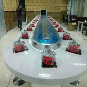 โรงงานคุณภาพสูงร้านอาหารอาหารสายพานลําเลียงรถไฟซูชิ - Product Image 6