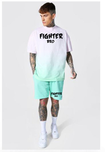 100% coton poches à col rond hommes décontracté respirant grande taille à manches courtes T-Shirt Shorts ensemble coupe régulière pour la saison d'automne - Product Image 3