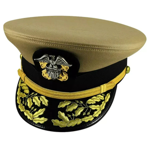 คุณภาพสูงสั่งทําพิเศษเจ้าหน้าที่สวมใส่เครื่องแบบหมวกมืออาชีพผู้ผลิตหมวกเจ้าหน้าที่ปักมือ - Product Image 1