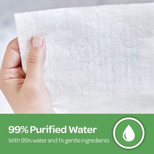 Lingettes pour bébé HUGGIES Natural Care sans parfum, pour peaux sensibles, paquet à ouverture facile, 32 lingettes au total - Product Image 4