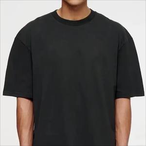 Camiseta extragrande de algodón 100% para hombre, logotipo OEM personalizado, hombro caído, ajuste cuadrado, estilo de diseñador de peso pesado con diseño en blanco - Product Image 4