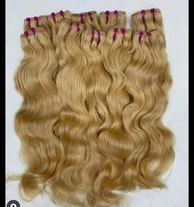 Bundles brésiliens de cheveux humains d'armure de cheveux vierges droits soyeux de la blonde 613 avec la fermeture - Product Image 4