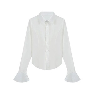 Camisas casuales transpirables de verano para mujer, camisa de manga larga con diseño personalizado, camisas de secado rápido de algodón orgánico 100% - Product Image 3