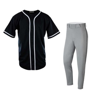 Uniforme de Béisbol Personalizado al por Mayor de Fábrica para Adultos, 100% Poliéster, Transpirable, Antibacteriano y de Secado Rápido - Product Image 1