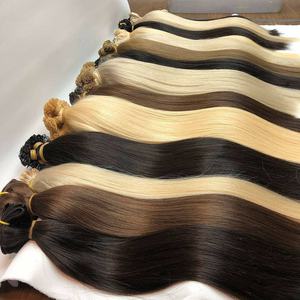 Extensiones de cabello vietnamita listas para enviar de grado de salón de lujo a granel con técnica eslava para movimiento natural - Product Image 1