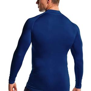 Chemise de compression pour hommes en gros pour la salle de sport et l'entraînement croisé, caractéristique extensible, couleur unie, coupe ajustée, chemise de compression ajustée - Product Image 2