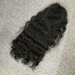 100% perruque de cheveux humains vierges naturels Extension de cheveux de vague naturelle femmes noires Texture profonde dentelle toupet Base HD - Product Image 5