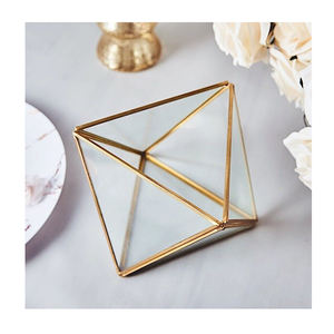 Nouveau gros noir Vase verre Terrarium géométrique jardin décorateur pour la maison table plante décorateur boîtes à bijoux - Product Image 3