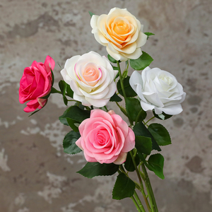 <span class=keywords><strong>Tige</strong></span> de rose artificielle <span class=keywords><strong>en</strong></span> latex hydraté effet toucher réel pour mariage, maison, vase, fête, événement, décoration florale - Product Image 1