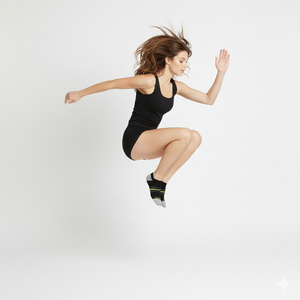 Chaussettes de compression respirantes en fibre de bambou 100% de haute qualité pour femmes, logo de marque OEM personnalisable, lettre antidérapante, tricotées - Product Image 6