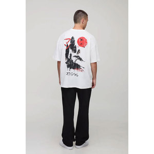 Fabricante de camisetas para hombre unisex pesado 100 por ciento algodón en blanco de gran tamaño gráfico liso peso pesado personalizado serigrafía casual - Product Image 2