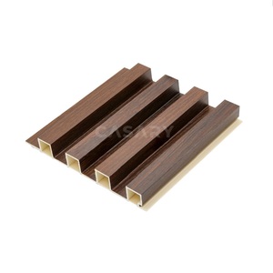 Mejor precio Decoración de interiores Paneles de revestimiento de pared y techo a prueba de humedad ignífugos Paneles de pared estriados - Product Image 1