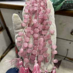 Vente en gros de perles de verre vert en quartz naturel Cadeau de Noël Fournitures de fabrication de bijoux Pierres précieuses en vrac Prix de gros - Product Image 3