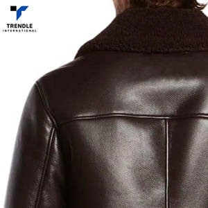 Veste en cuir longue et fine de haute qualité pour homme, sur mesure, avec col montant, style streetwear, haut d'hiver - Product Image 5