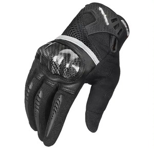 Gants de moto en cuir véritable unisexe avec logo personnalisé, gants de course avec matériaux haut de gamme. - Product Image 1