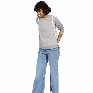 เสื้อสเวตเชิ้ตผู้หญิงคุณภาพสูงแบบใหม่ ปรับแต่งได้ MOQ ต่ำ แฟชั่นสตรีทแวร์ แขนยาว ทรงโอเวอร์ไซส์ รับผลิตแบบ OEM - Product Image 5