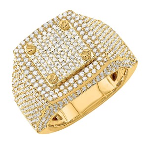 Trendy VVS Moissanite Diamond <b>ring</b> In S925 Silver Rose Gold Plated Luxurious Hip Hop <b>Iced</b> Out Custom Men's <b>Ring</b> - Product Image 4