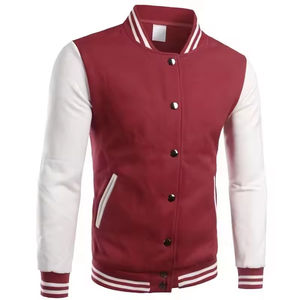 Veste de Baseball Casual pour Hommes à Prix Bas et de Haute Qualité, Vente en Gros, Veste à Boutons Personnalisée pour Hommes - Product Image 4
