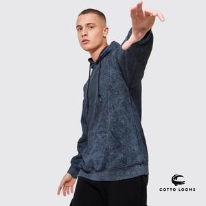 Color sólido lavado ácido hombres sudaderas con capucha material transpirable de gran tamaño 500 GSM Sudadera con capucha de algodón para la venta Tasa de fábrica - Product Image 5