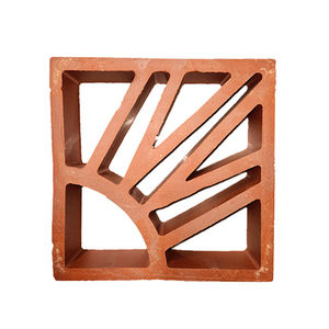 Lightweight Red Terracotta Facade Bricks Clay Building Breeze <b>Block</b> for House, Cafe & Office Decoration - Product Image 4