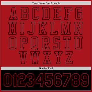 Veste bomber personnalisée rouge et noire, entièrement boutonnée, style varsity, coupe-vent d'hiver, streetwear vintage pour homme - Product Image 4