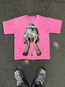 T-shirt vintage délavé à l'acide pour homme 100% coton doux imprimé numérique tendance au Pakistan 260 grammes poids du tissu - Product Image 6