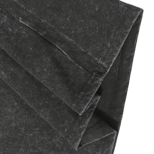 เสื้อยืดผู้ชายผ้าฝ้ายฟอกสีกรดมีลายเสื้อยืดเสื้อเดินบนถนน - Product Image 4